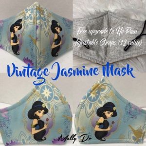 Elegant Vintage Princess Jasmine Adult Face Mask